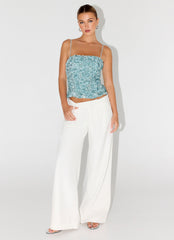 Alayna Sequin Top - Aqua