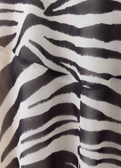 Amalina Asymmetric Midi Skirt - Zebra