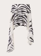 Amalina Asymmetric Midi Skirt - Zebra