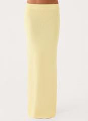 Amarah Knit Maxi Skirt - Yellow