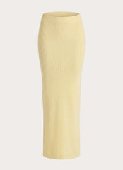Amarah Knit Maxi Skirt - Yellow