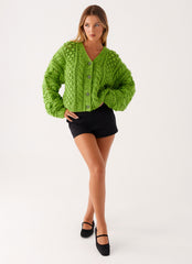 Hazel Knit Cardigan - Green