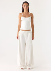 Isobel Linen Pants - White