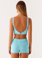 Judith Mini Shorts - Turquoise