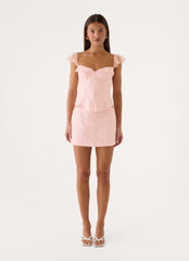 Kamri Mini Skirt - Marshmallow Pink