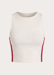 LA Haze Cropped Tank - Cream
