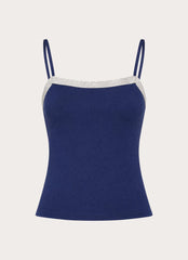 Leeah Mesh Top - Rich Blue
