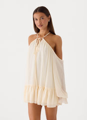 Life Is A Party Mini Dress - Butter Yellow