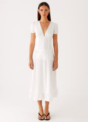London Midi Dress - White