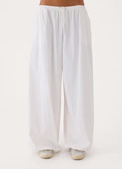 Main Character Parachute Pants - White