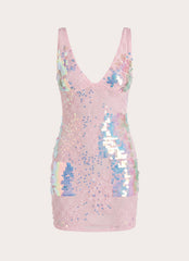 Maral Sequin Mini Dress - Pink