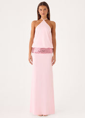 Marcie Halter Maxi Dress - Pink