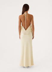 Marcie Halter Maxi Dress - Butter Yellow