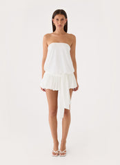 Mazie Strapless Mini Dress - White
