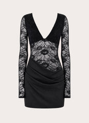 Michayla Lace Mini Dress - Black