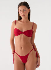 Nalana Bikini Top - Deep Red