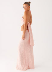 Nico Sequin Maxi Skirt - Pink