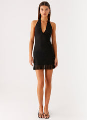 Odrella Sequin Mini Dress - Black