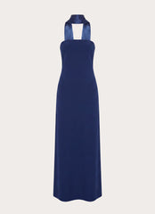 Out All Night Scarf Maxi Dress - Navy