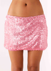 Palila Sequin Mini Skirt - Pink