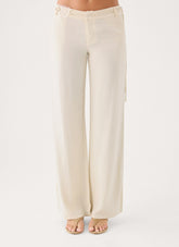 Pearl Coast Linen Pant - Ivory