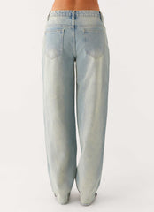 Poppy Low Rise Denim Jeans - Vintage Denim