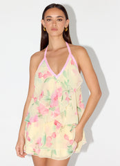 Read Your Mind Mini Dress - Lemon Soleil