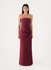 Rinari Strapless Maxi Dress - Maroon