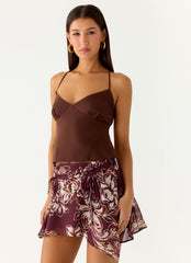 Sangria Top - Chocolate