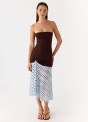 Schell Midi Dress - Chocolate Dot