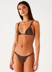 Serefina Bead Bikini Top - Chocolate