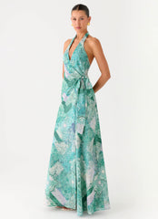 So Chic Maxi Dress - Green Paisley