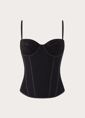 Sofiya Mesh Corset - Black