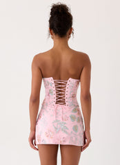 Solaire Strapless Corset Top - Pink