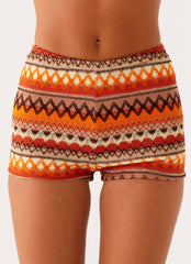 Sunset Stripe Micro Shorts - Sunset Stripe