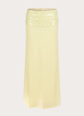 Tavina Sequin Maxi Skirt - Yellow