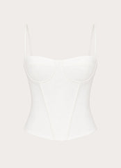 Tayana Corset Top - White