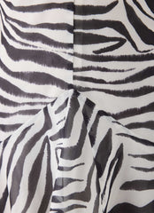 Tunelia Asymmetric Midi Dress - Zebra
