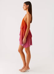 Twin Flame Mini Dress - Orange Gradient