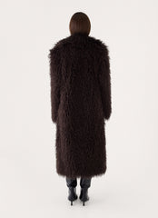 Valensia Faux Fur Coat - Deep Taupe