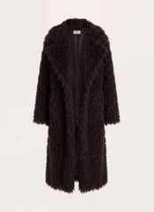 Valensia Faux Fur Coat - Deep Taupe