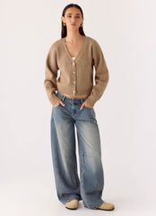 Waylon Low Rise Jeans - Mid Wash Blue
