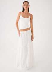 Yours To Keep Maxi Skirt - White