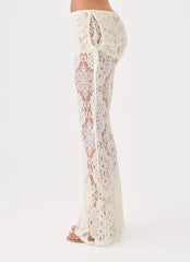 Zayabell Lace Pants - White