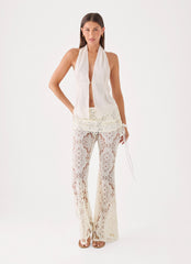 Zayabell Lace Pants - White