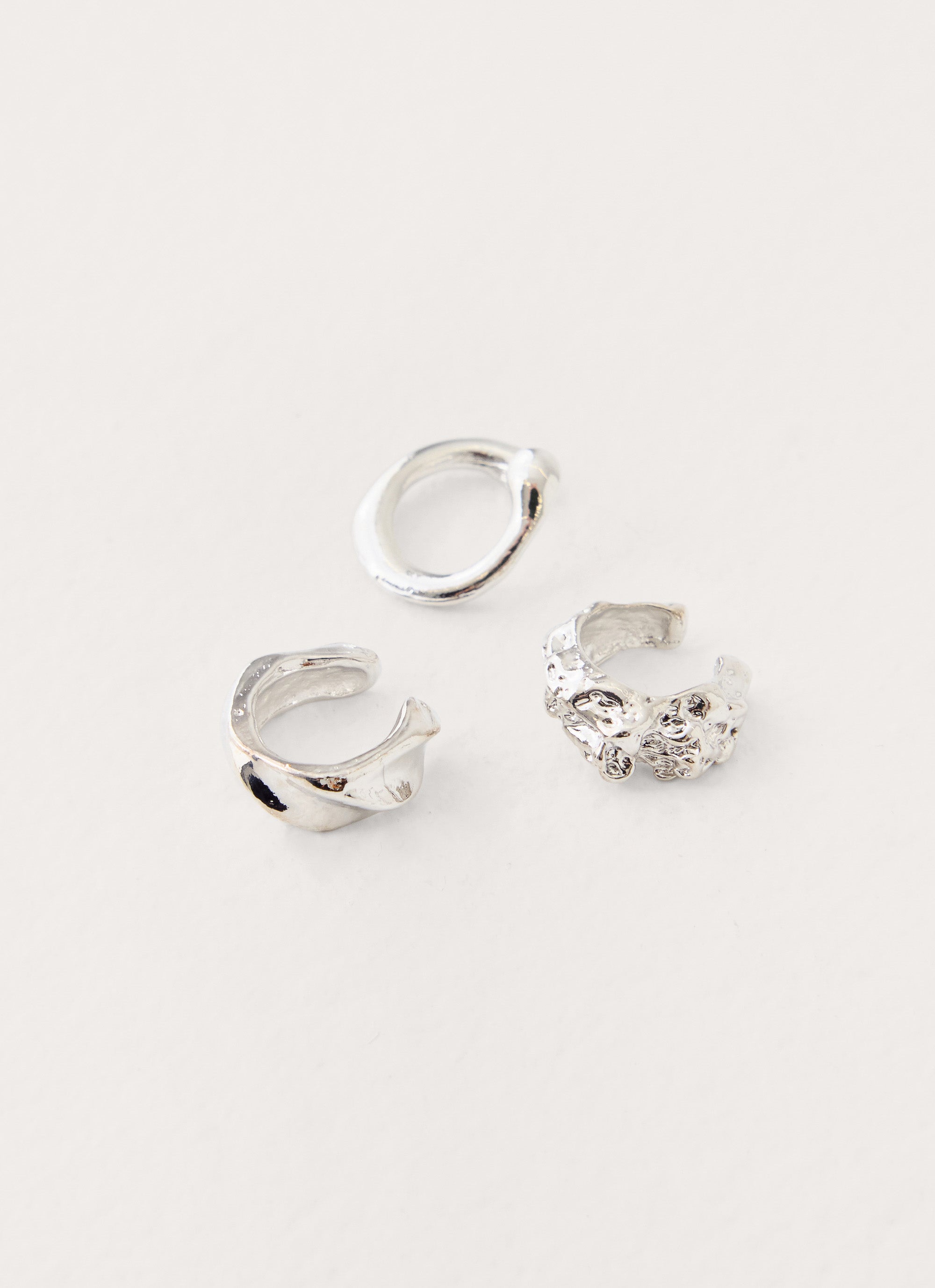 Allura Cuff Earring Set - Silver