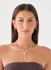 Gigi Pearl Necklace Stack - GOLD