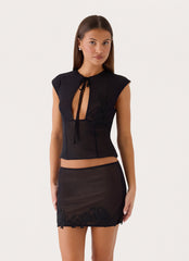 Lace Daydreams Top - Black