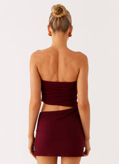 Last Heartbreak Mini Dress - Burgundy