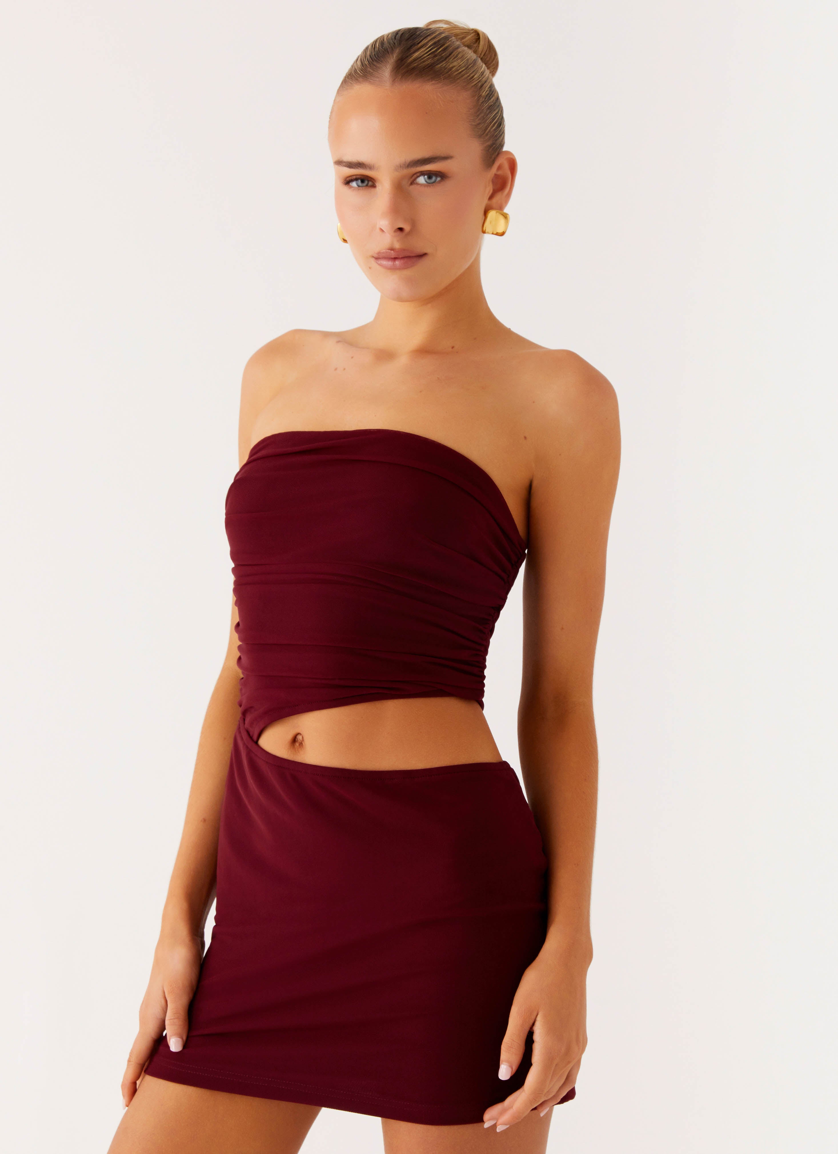 Last Heartbreak Mini Dress - Burgundy